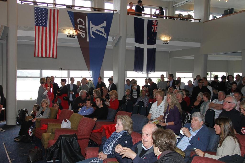 America’s Cup Day 9 Royal New Zealand Yacht Squadron - fans gather 30 minutes before the start of racing © Richard Gladwell www.photosport.co.nz